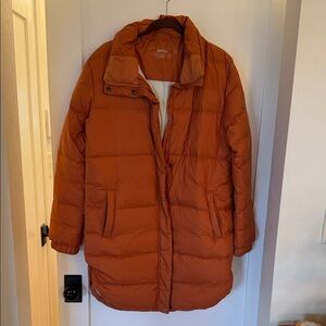 prAna Orange Puffer Coat